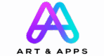 Art&Apps colored + black and transparent background